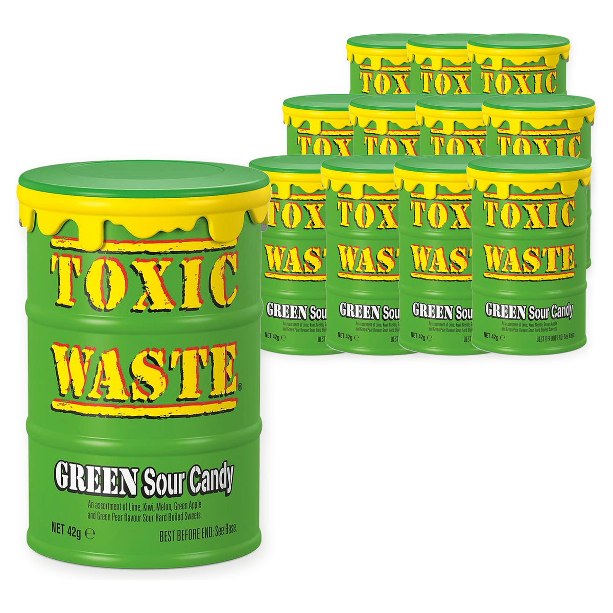 Toxic Waste Green Drum 42G (Case of 12) – case pack