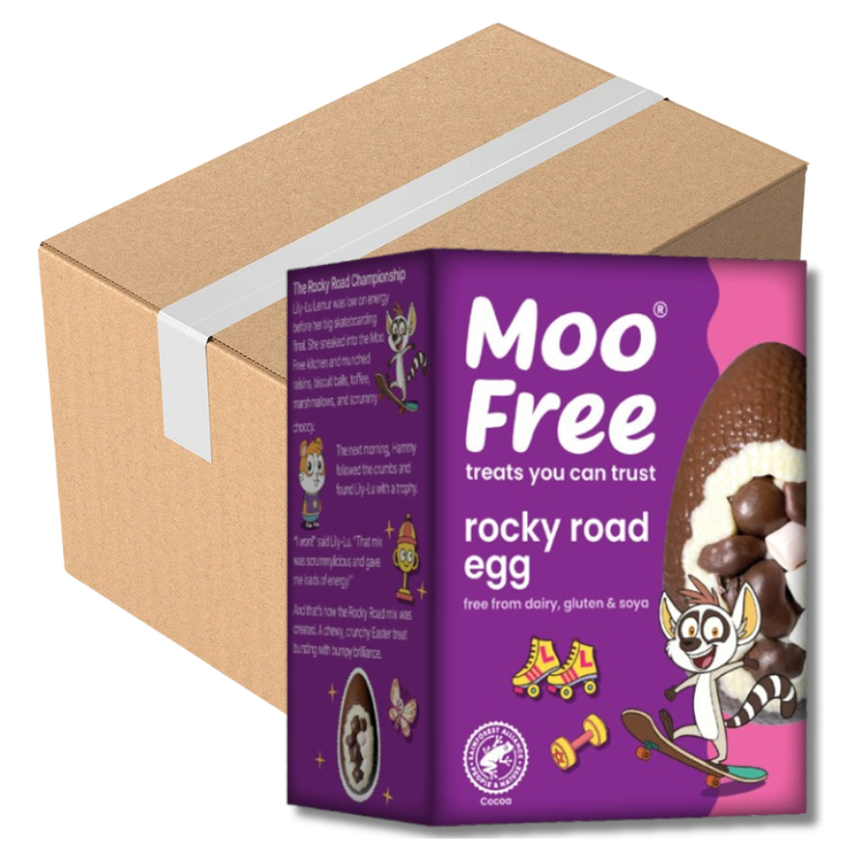 Moo Free Rocky Road Easter Egg 85G (Case of 6)