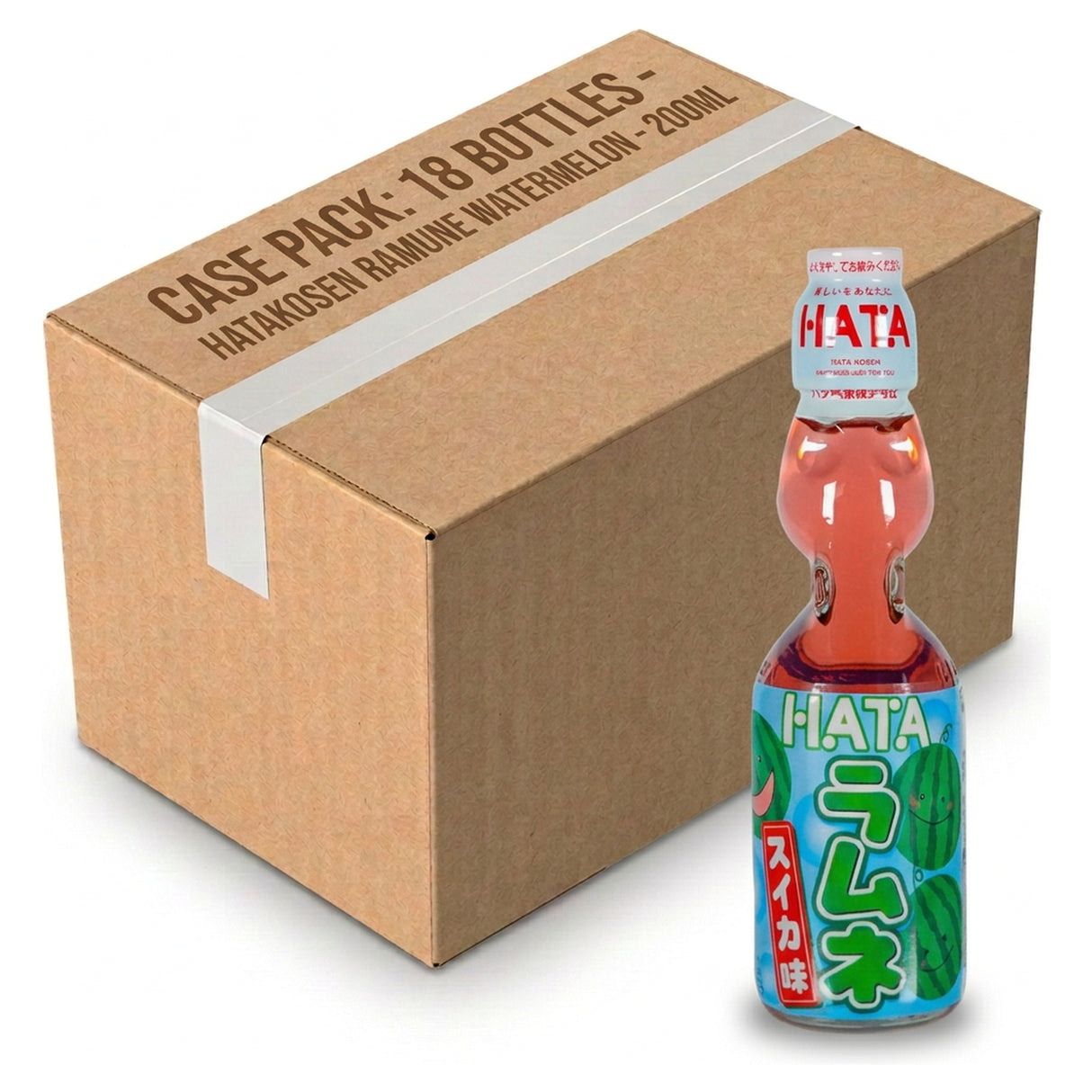 Hatakosen Ramune Watermelon 200ML (Case of 18)