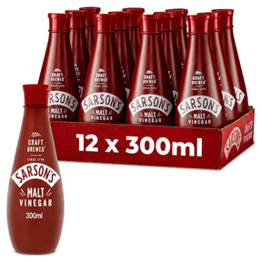 Sarson's Malt Vinegar Plastic Bottle 300ML (Case of 12)