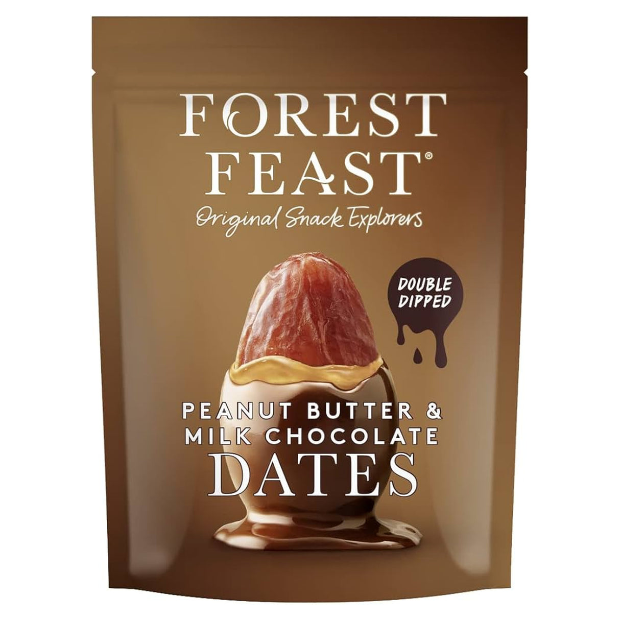 Forest Feast Belgian Milk Choc Peanut Butter Dates 140G