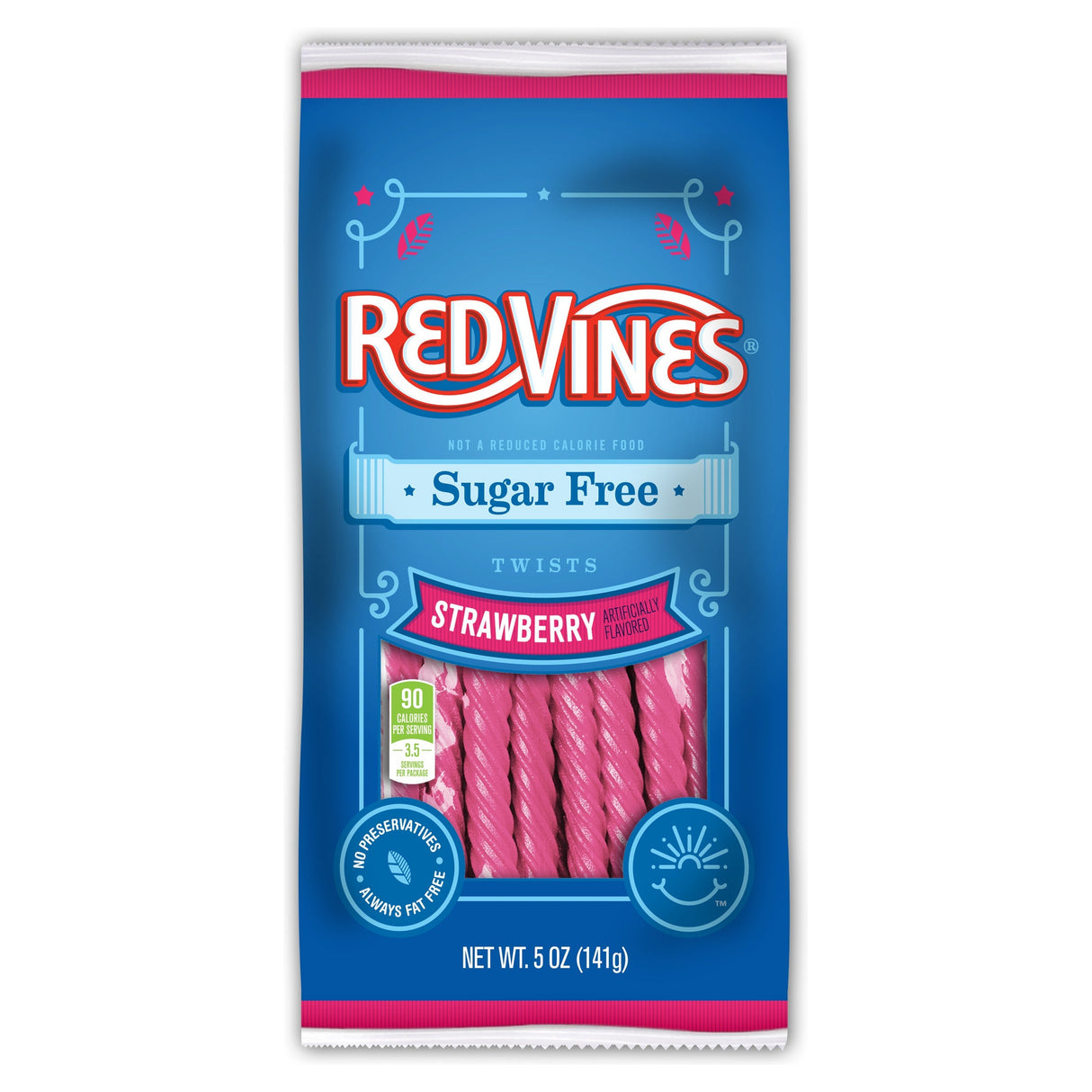 Red Vines Sugar Free Strawberry Twists Peg Bags 5oz (141g)