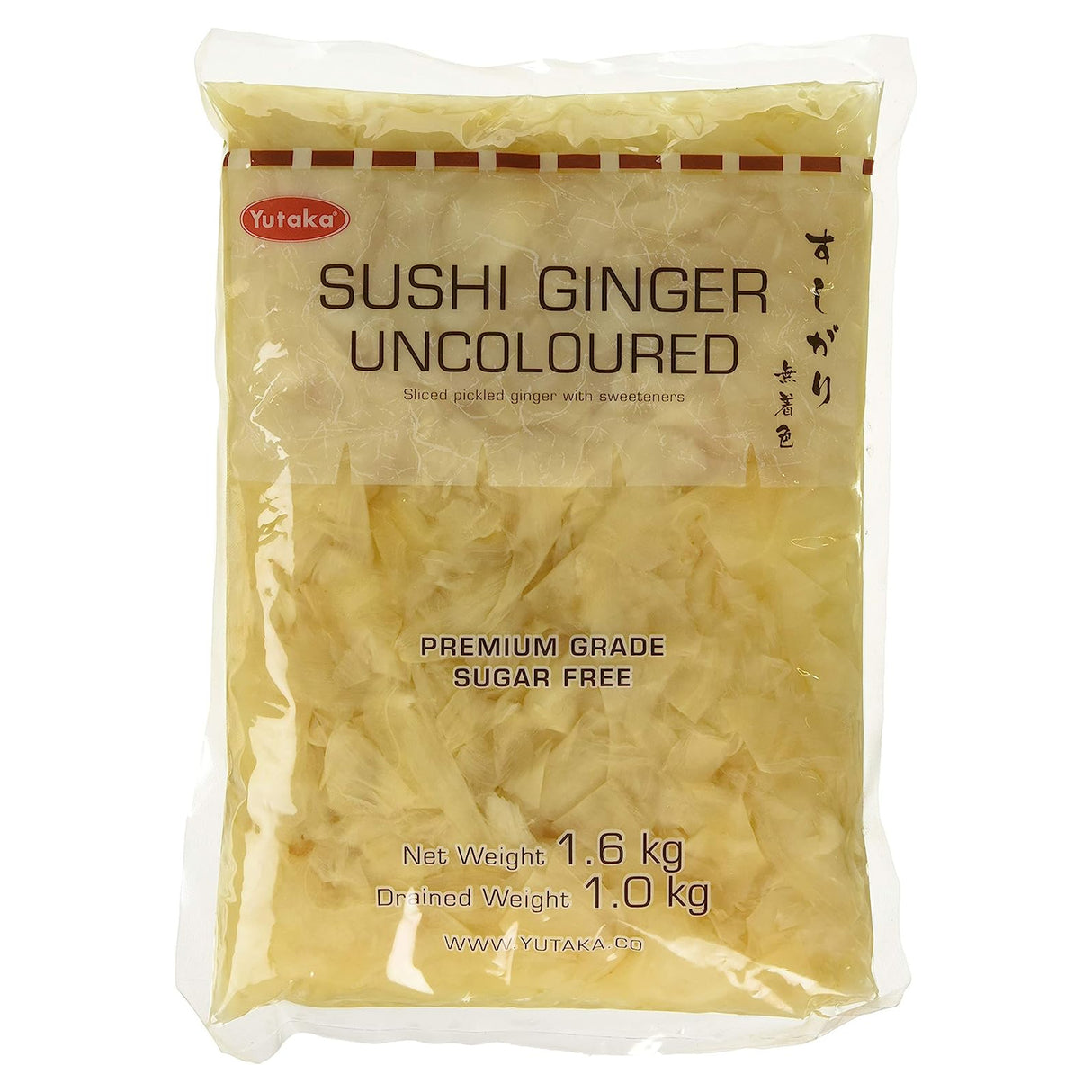 Yutaka Sushi Ginger Uncoloured 1.6KG **Expiry Mar 2026**