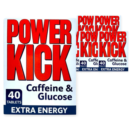 Powerkick Caffeine 40 Tablets (Case of 6)