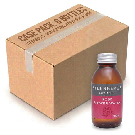 Steenbergs Organic Rose Flower Water 100ML (Case of 6)