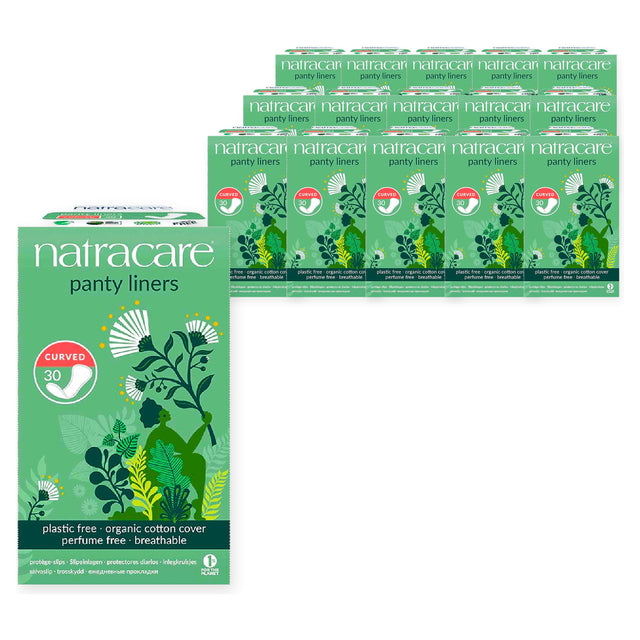 Natracare Curved Panty Liners 30s (Case of 16) – case pack
