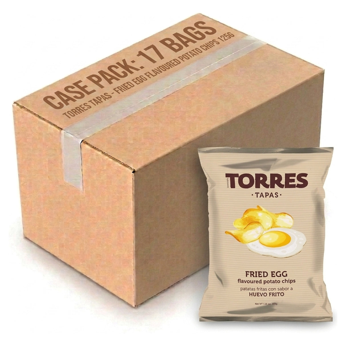 Torres Tapas Fried Egg Flavoured Potato Chips 125G (Case of 17)