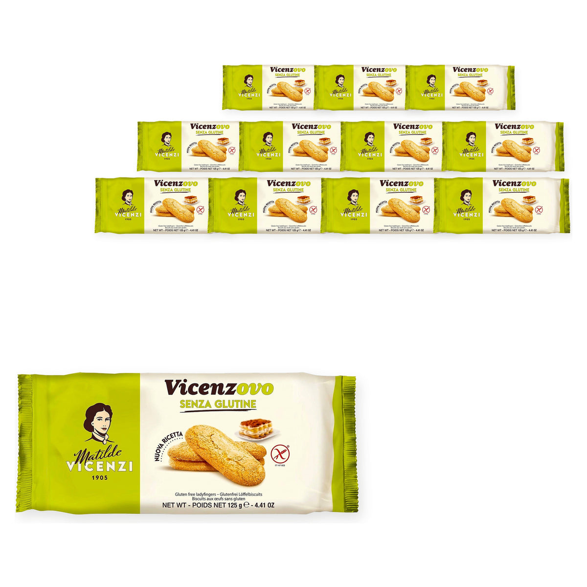 Matilde Vicenzi Vicenzovo GF Lady Fingers 125G (Case of 12) – case pack