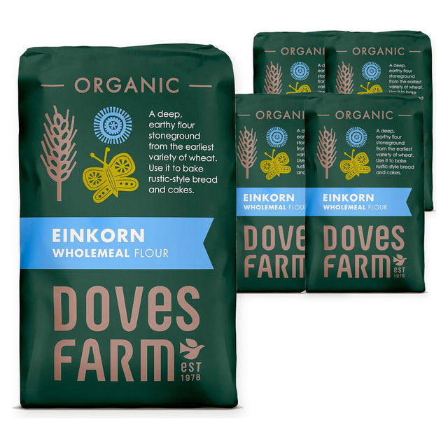Doves Farm Organic Wholemeal Einkorn Flour 1KG (Case of 5) – case pack