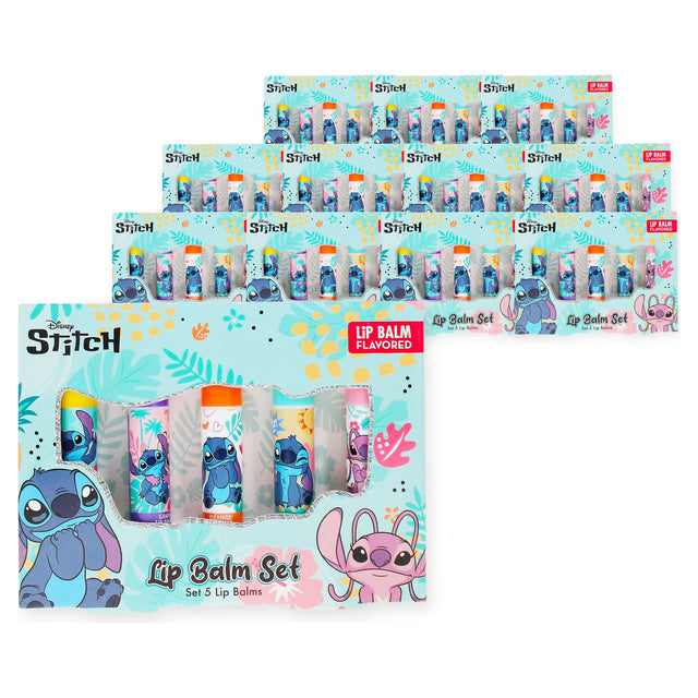 Disney Stitch Lip Balm Collection 5pack (Case of 12) – case pack