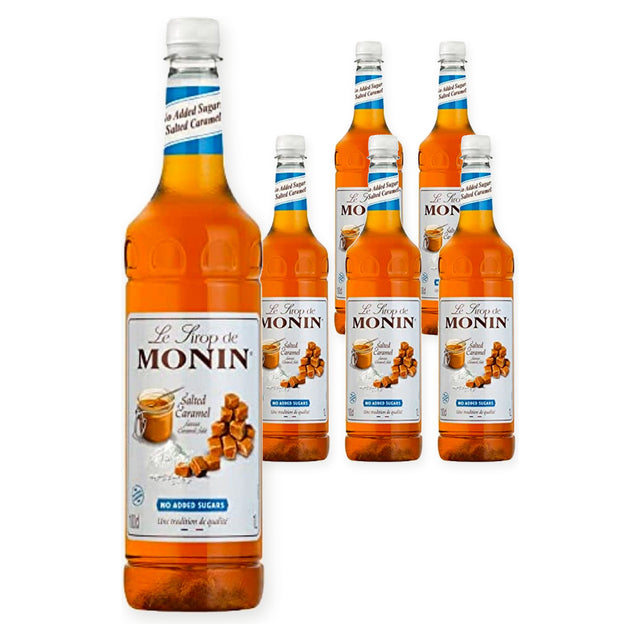 Monin Salted Caramel Syrup No Added Sugar 1L (Case of 6) – case pack