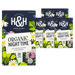 H&H Organic Night Time Tea - 20 Tea Bags (Case of 6) – case pack