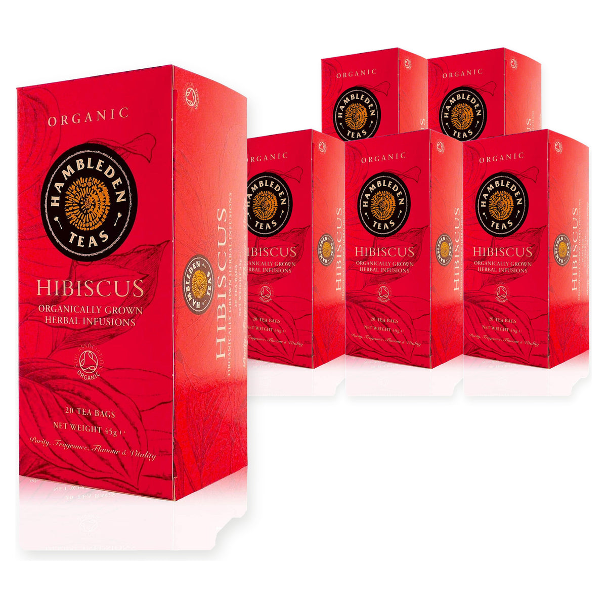 Hambleden Organic Hibiscus Tea Bags 20s (Case of 6) – case pack