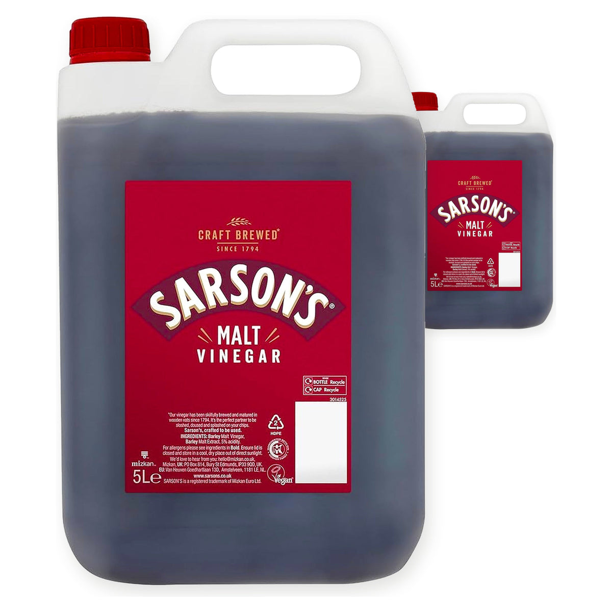 Sarsons Malt Vinegar 5lt (Case of 2) – case pack