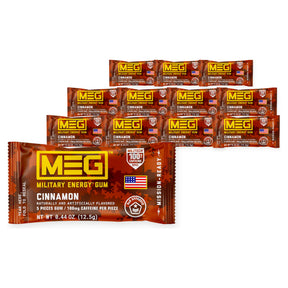 Military Energy Gum Pouch Cinnamon 0.44oz (12.5g) (Case of 12) – case pack
