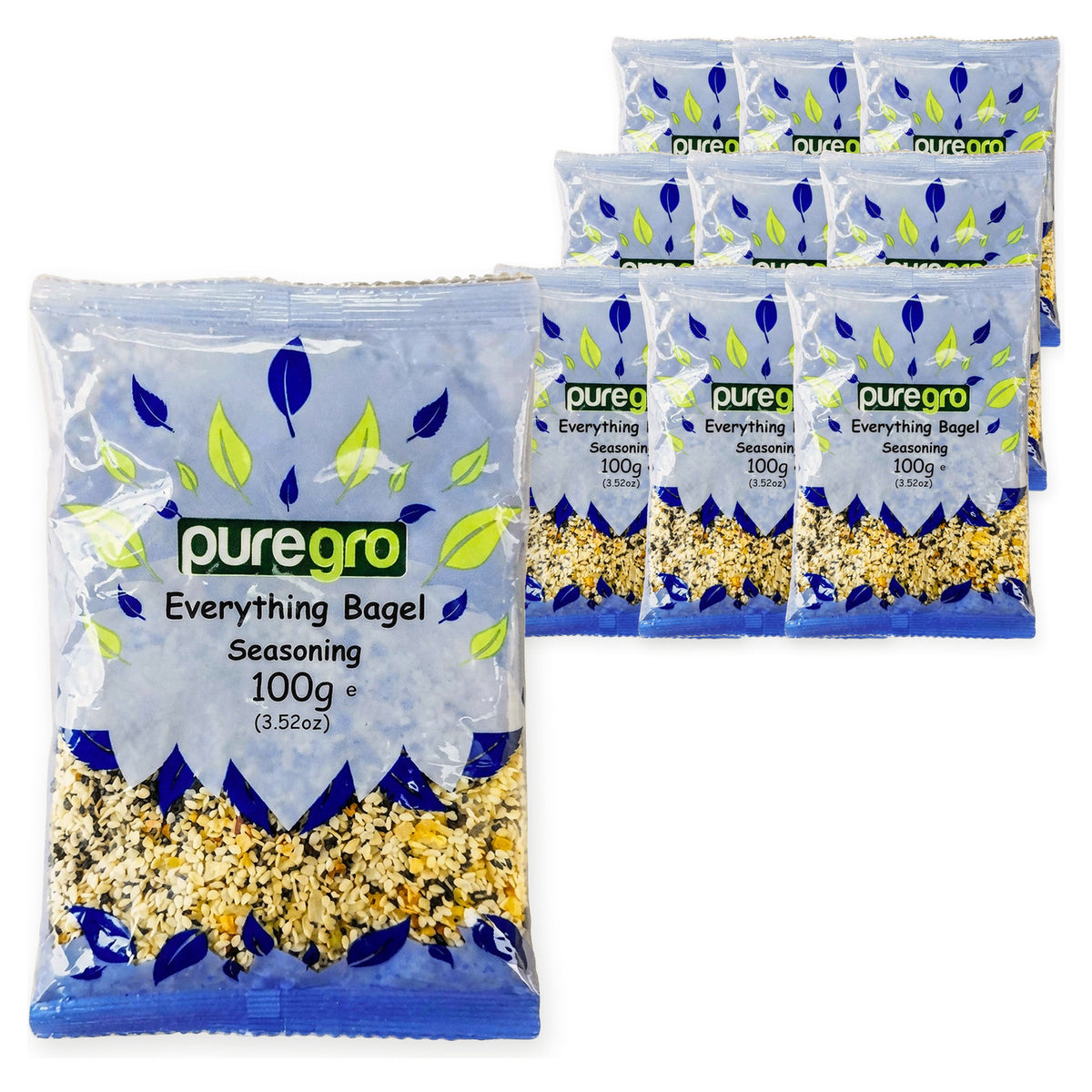 Puregro Everything Bagel Seasoning 100G (Case of 10) – case pack