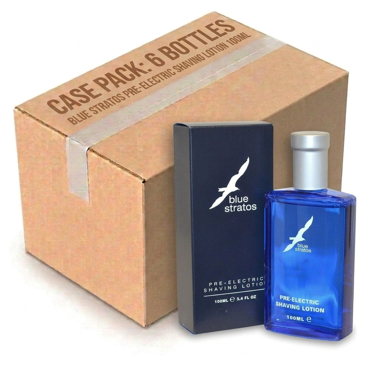 Blue Stratos Pre -Electric Shaving Lotion 100ML (Case of 6)