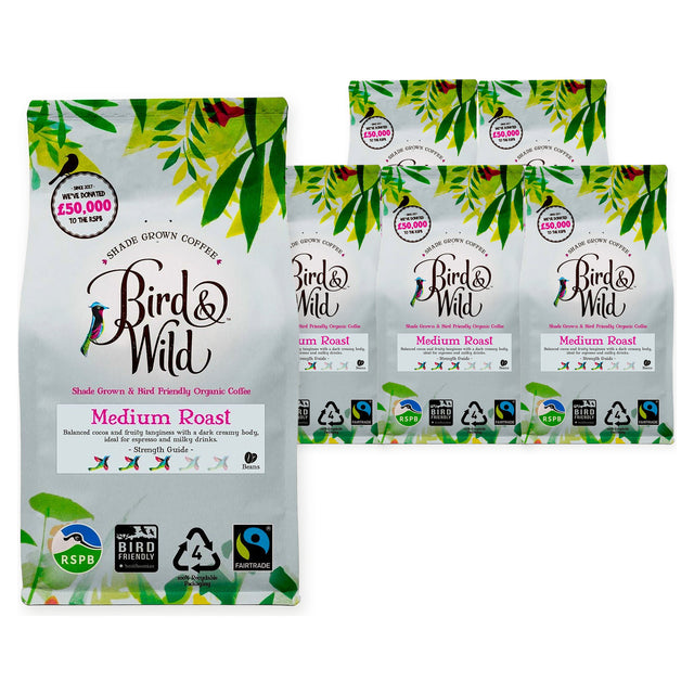Bird & Wild Organic Medium Roast R&G 200G (Case of 6) – case pack