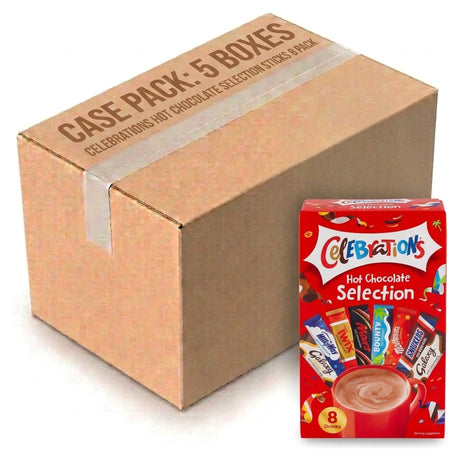 Celebrations Hot Chocolate Selection Sticks 8 Pack (Case of 5)