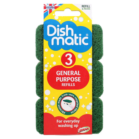 Dishmatic General Purpose Sponge Refills 3 Pack