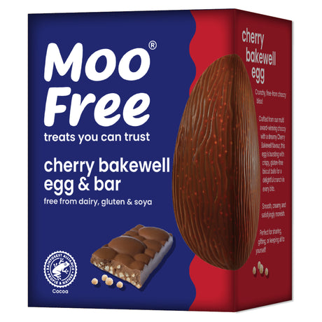 Moo Free Cherry Bakewell Egg And Bar 135G **Expiry Oct 2026**
