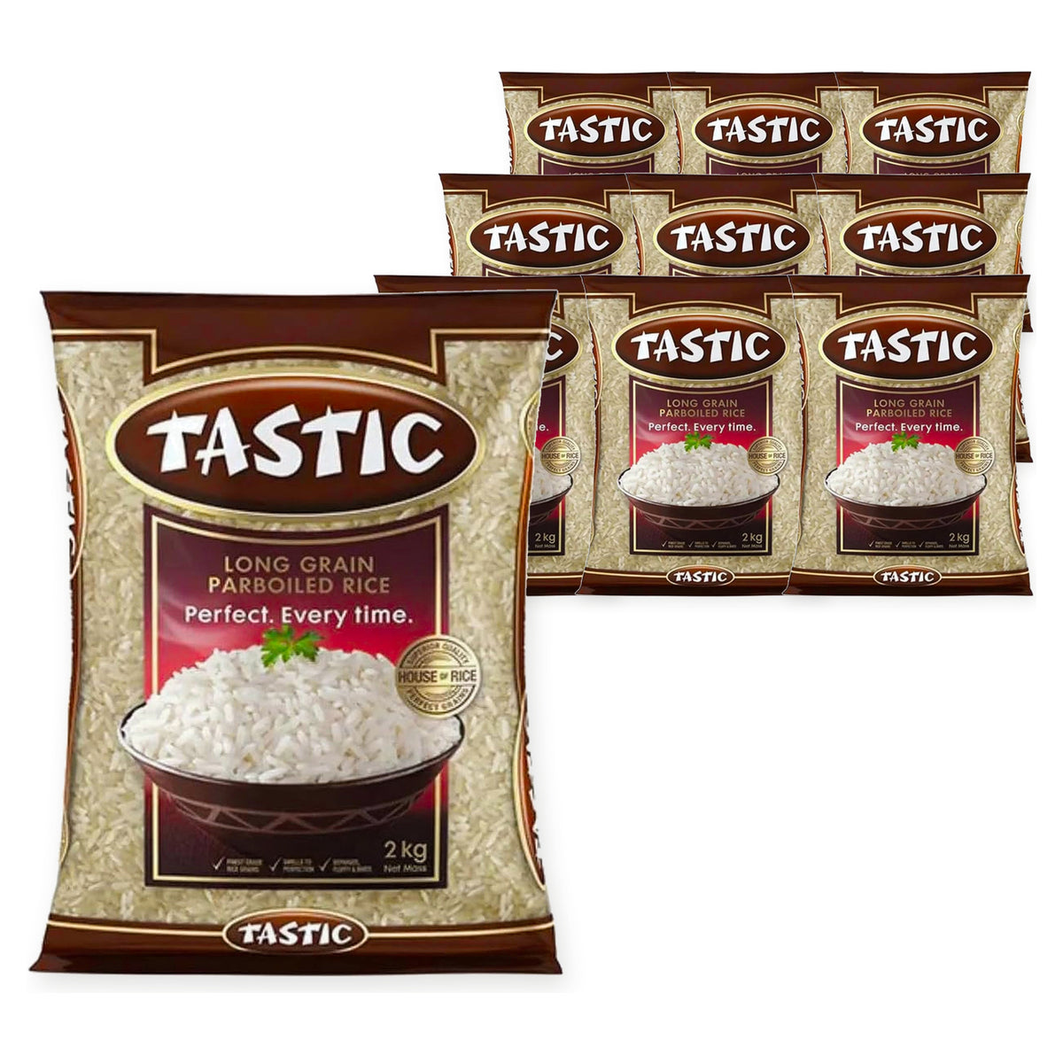 Tastic Parboiled Rice 2KG (Case of 10) – case pack