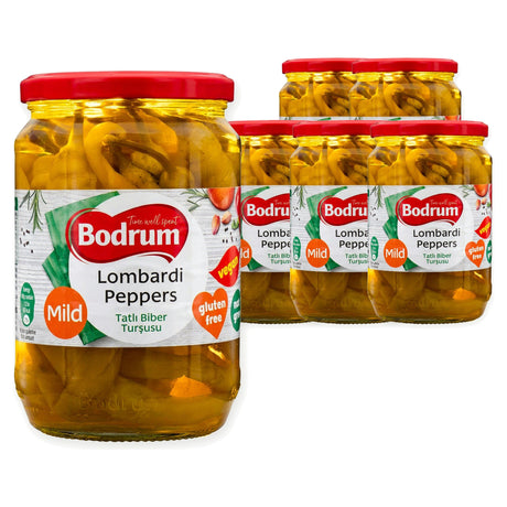 Bodrum Mild Pepper Pickles (Lombardi) 610G (Case of 6)