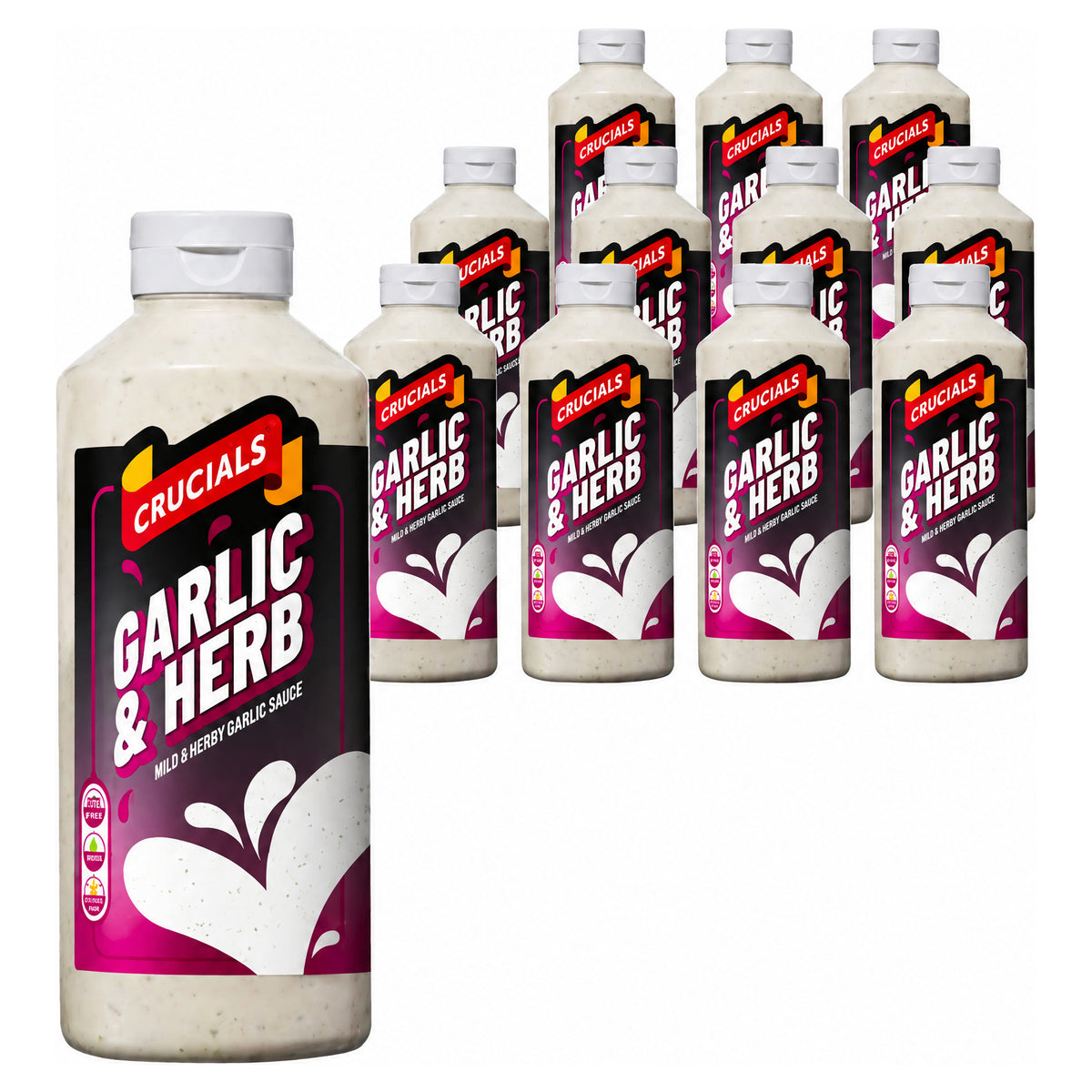 Crucials Garlic & Herb Squeezy Sauce 500ML (Case of 12)