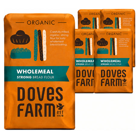 Doves Farm Organic Strong Wholemeal Bread Flour 1.5KG (Case of 5)