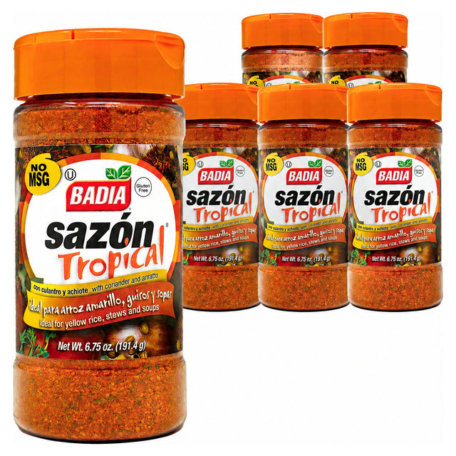 Badia Sazon Tropical With Coriander & Annato 191.4G (6.75oz) (Case of 6)