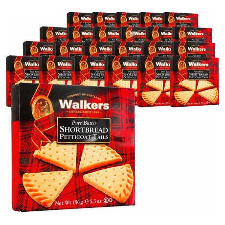 Walkers Pure Butter Shortbread Petticoat Tails - Carton 150G (Case of 24)