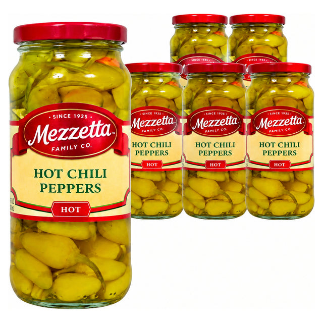 Mezzetta Hot Chilli Peppers 473ml (Case of 6)