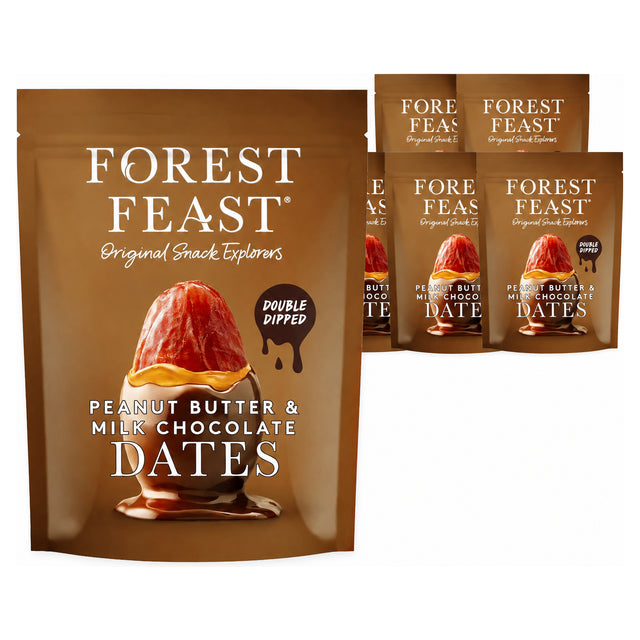 Forest Feast Belgian Milk Choc Peanut Butter Dates 140G (Case of 6)