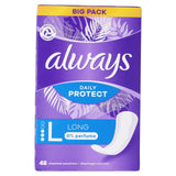 Always Dailies Protect Liners Long 0% Perfume 48s