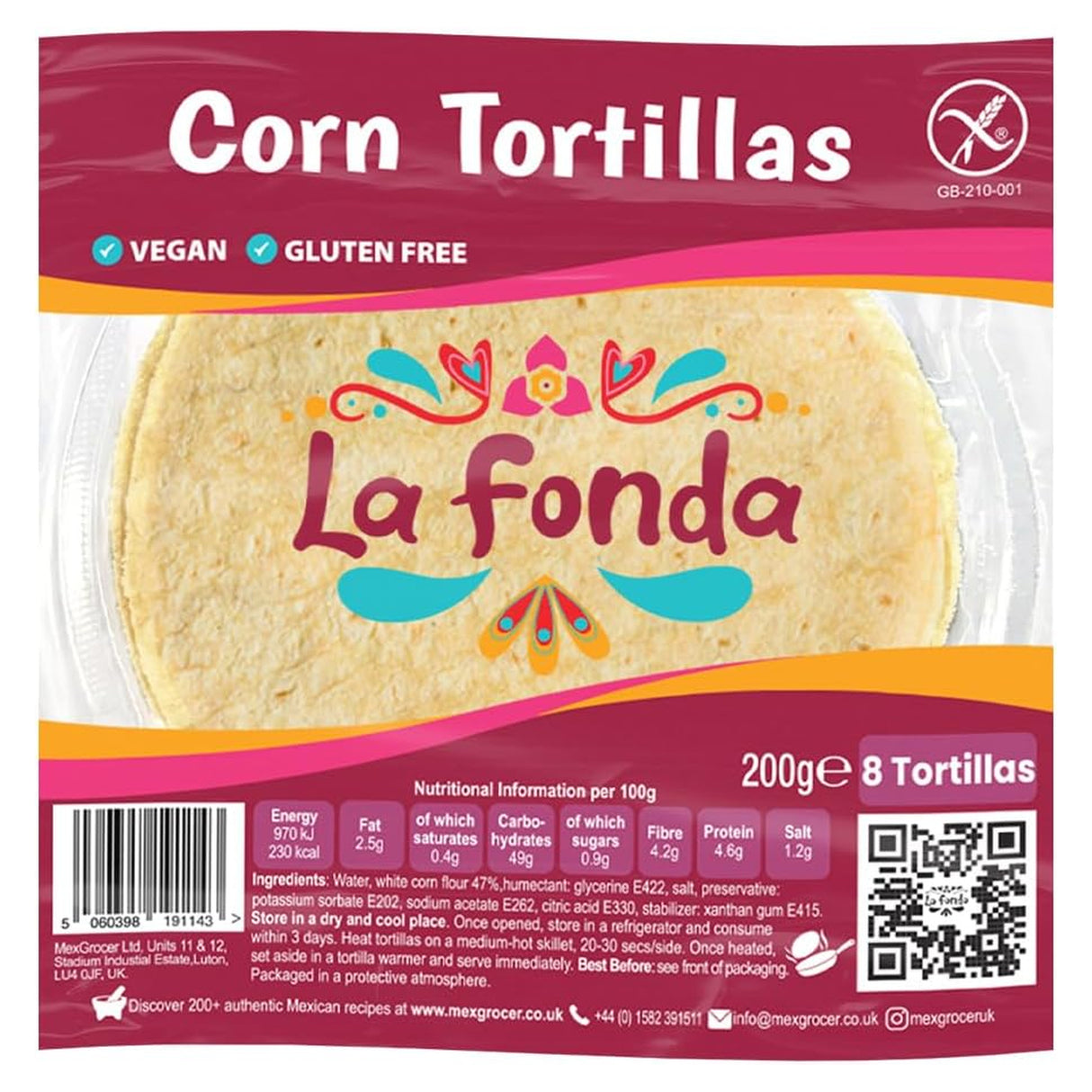 La Fonda Tradicional Corn Tortillas 8 Pieces