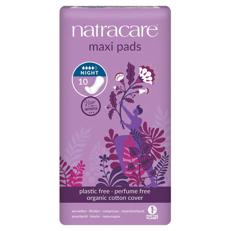 Natracare Night Time Maxi Pads 10s