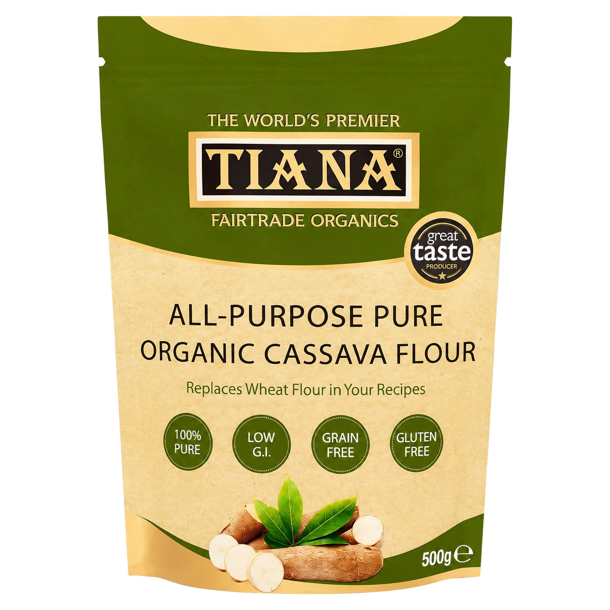Tiana Organic Cassava Flour - Gluten-Free 500g