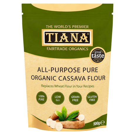 Tiana Organic Cassava Flour - Gluten-Free 500g