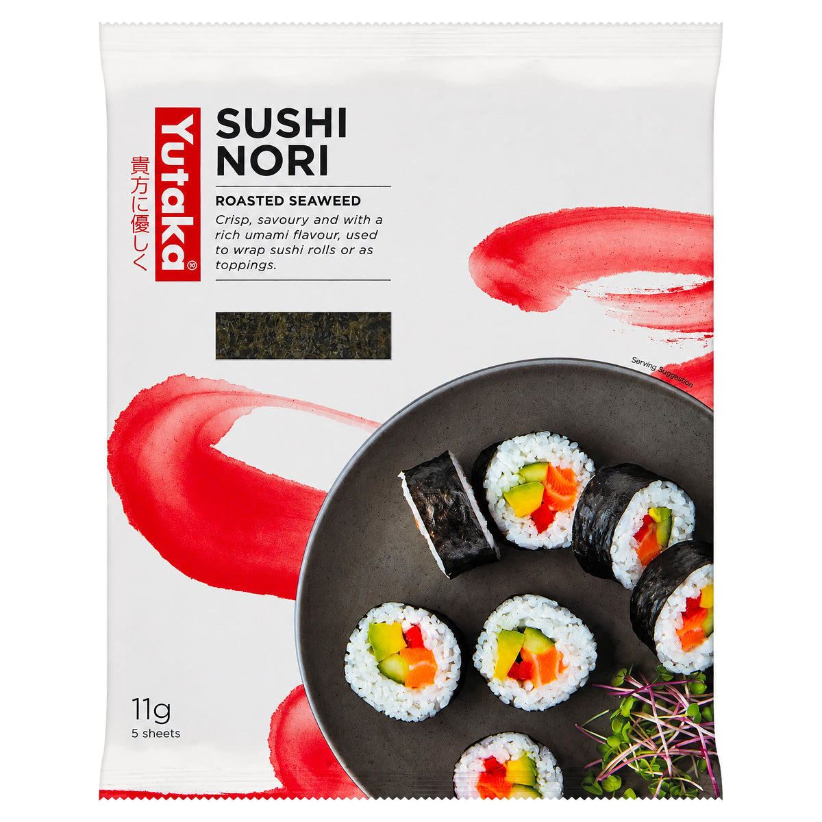 Yutaka Roasted Seaweed Sushi Nori 11g (5pc)