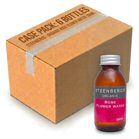 Steenbergs Organic Rose Flower Water 100ML (Case of 6)