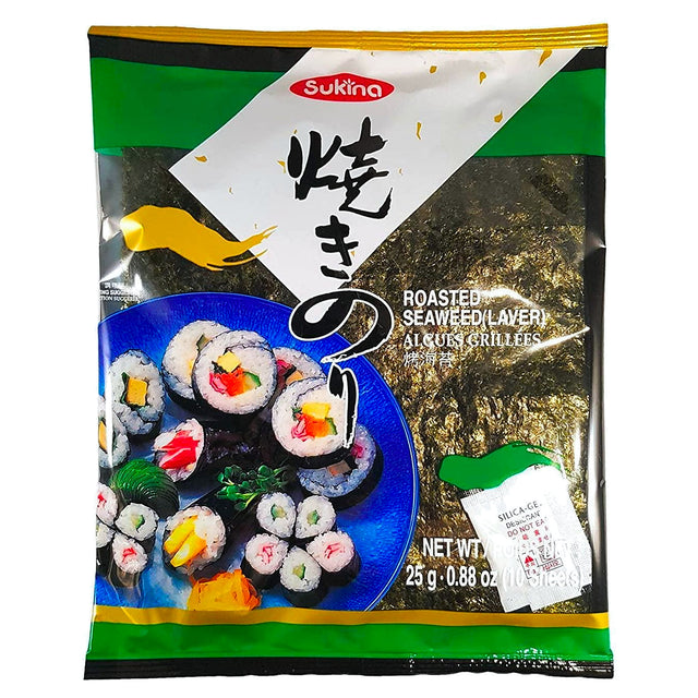 Sukina Roasted Seaweed (Laver) 10 Sheets (25G)