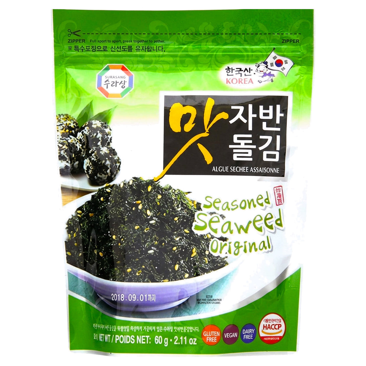 Surasang Seasoned Seaweed Flakes Jabanmatdolgim 60G
