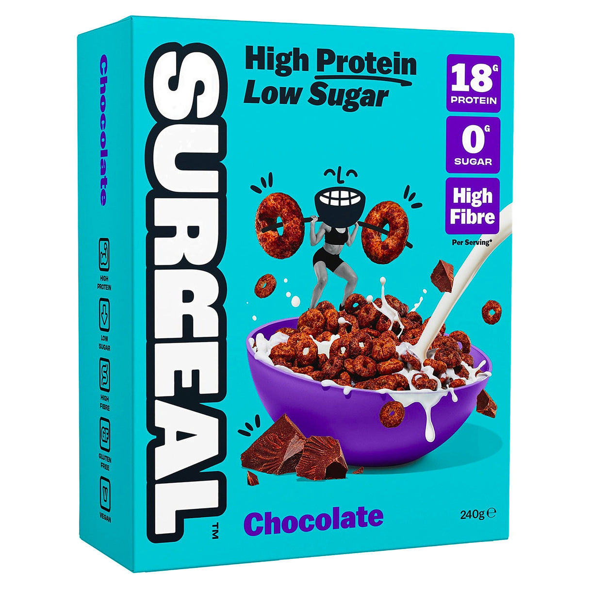 Surreal Hoops Chocolate High Protein Low Sugar 240G