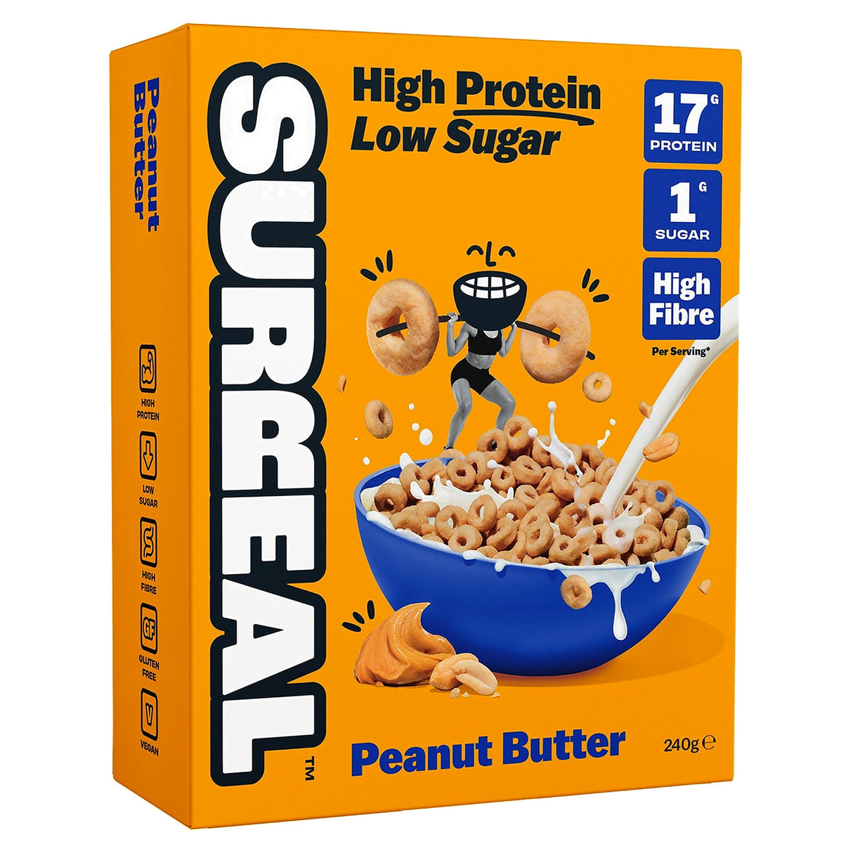 Surreal Hoops Peanut Butter High Protein Low Sugar 240G
