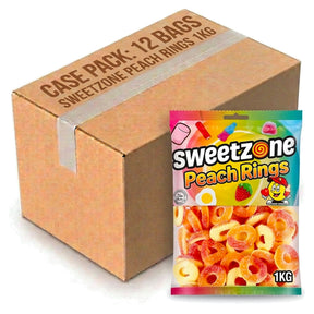 Sweetzone Peach Rings 1KG (Case of 12)
