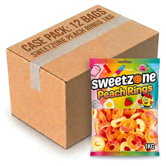 Sweetzone Peach Rings 1KG (Case of 12)