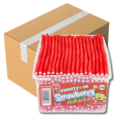 Sweetzone Strawberry Pencils 1.1KG (Case of 8)
