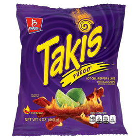 Takis Fuego Rolled Tortilla Corn Chips 113G (4oz)