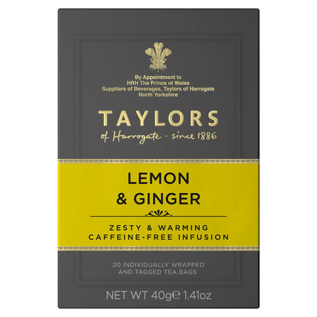 Taylors of Harrogate Lemon & Ginger - 20 Teabags 40G