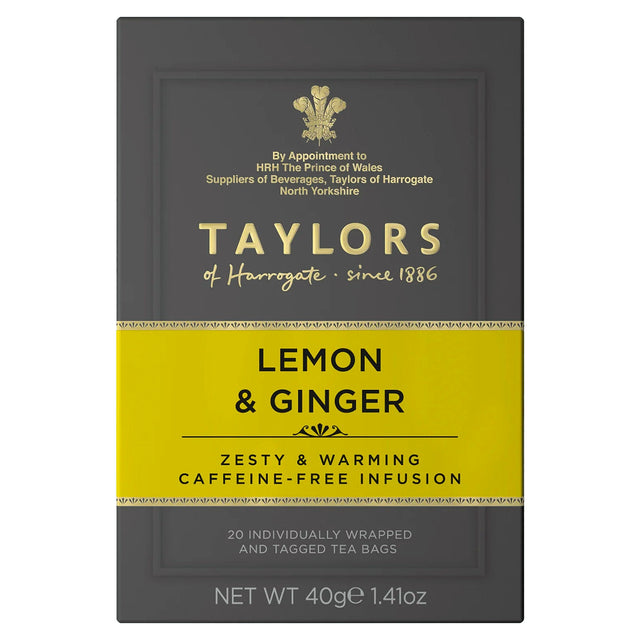 Taylors of Harrogate Lemon & Ginger - 20 Teabags 40G